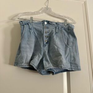 American Eagle Outfitters Blue Jean Shorts High-Waisted Relaxed Fit Size 6